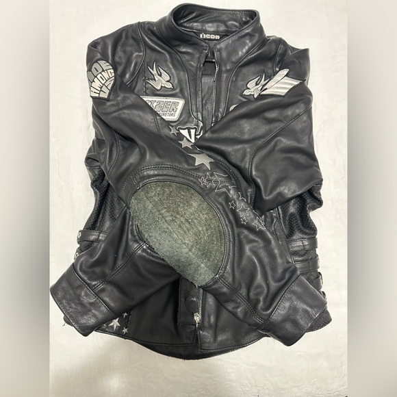 Leather Icon GoGo Bombshell Motorcycle Jacket - Picture 15 of 16